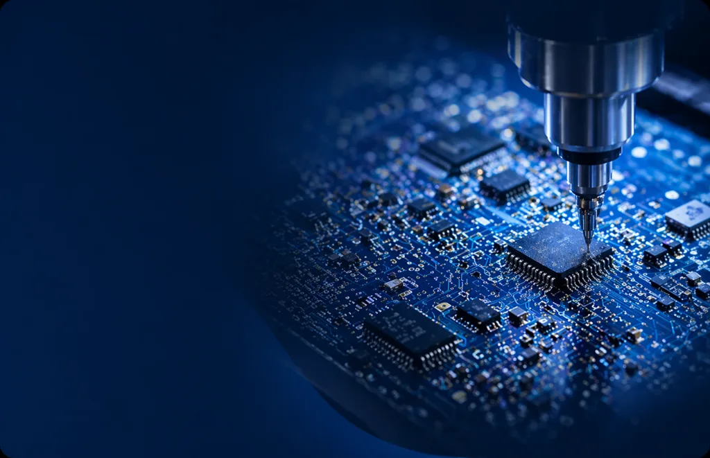 PCB layout design with automated SMT machine assembling circuit board