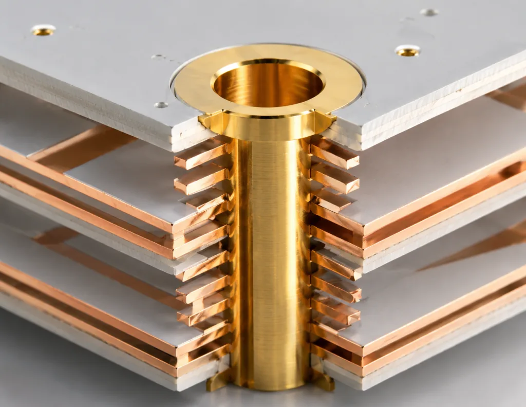 Multilayer RF microwave PCB with controlled depth drilling and copper layer structure