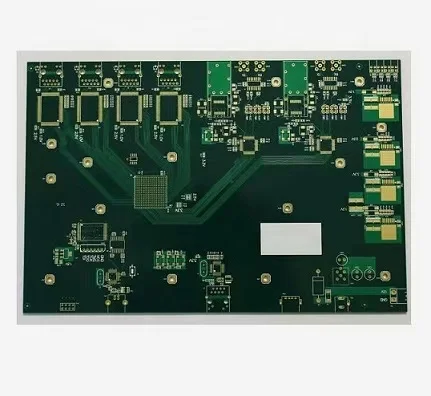 Assembled PCB with fine-pitch BGA component mounting area