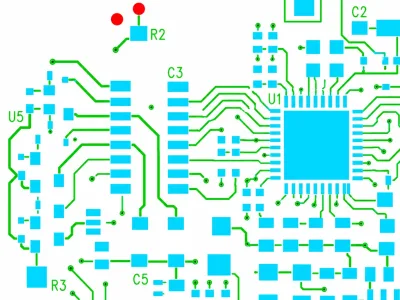 Altium PCB layout deliverables with routed traces, component placement, and manufacturing files
