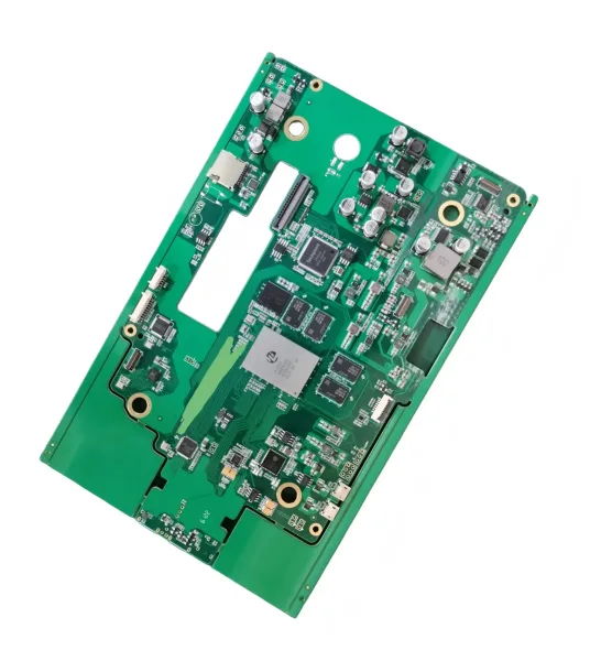 Quick-turn PCB prototype assembly with mounted electronic components